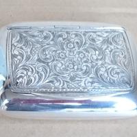 Tabacchiera in argento 800/1000 cm. 6,5x4,5 nuova