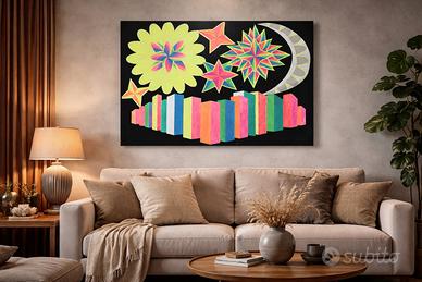 “Città Cosmica” 70X100 cm acrilico su tela