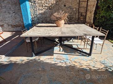 Tavolo da Esterno 220cm x 220cm + n.8 Sedie