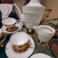 servizio caffe Bavaria bianco e oro 