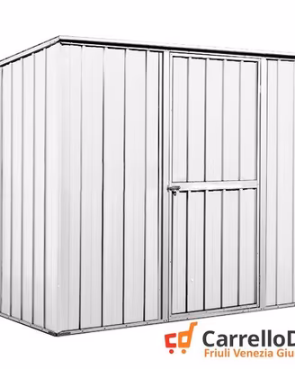 Casetta box giardino in Acciaio 260x185cm bianco