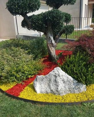Corteccia sintetica colorata per giardino