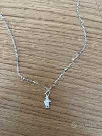 Collier oro bianco 750 e diamanti PINGUINO DODO