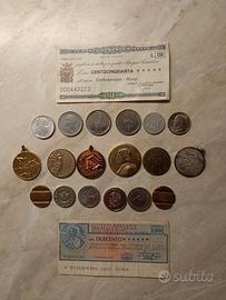 Monete Medaglie Gettoni Mini-Assegni