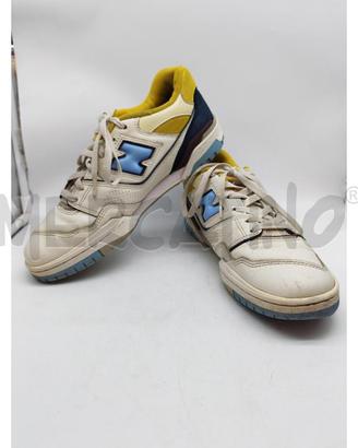 SCARPE UOMO NEW BALANCE 550 BIANCO GIALLO AZZURRO