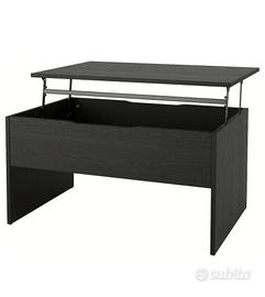 tavolino da soggiorno con alzata IKEA nero 
