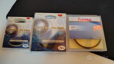Filtri PL e UV 52mm e 72mm