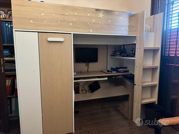 Cameretta completa con letto,scrivania,armadio,ecc