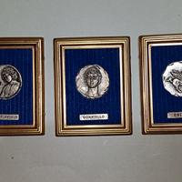 Set 3 Quadretti Stock, Medaglie Argentate,"Capolav