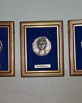 Set 3 Quadretti Stock, Medaglie Argentate,"Capolav