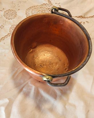 Paiolo vintage in rame per polenta