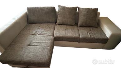 Divano letto con penisola contenitore