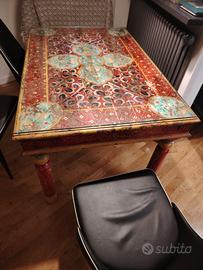 Tavolo rettangolare etnico