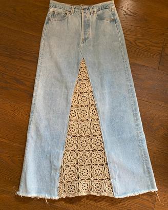 Gonna con inserto uncinetto Levi’s 501