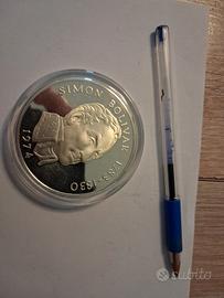 moneta 20 balboas 1974 argento 925 150 gr