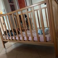 Lettino bambino con cassetto vestiti sotto