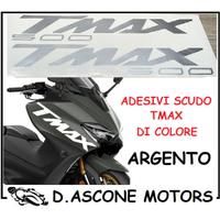 coppia adesivi scudo tmax 500 argento
