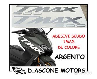coppia adesivi scudo tmax 500 argento