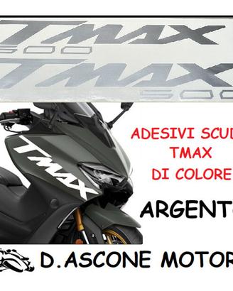 coppia adesivi scudo tmax 500 argento
