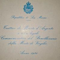 Trittico monete argento San Marino 1981