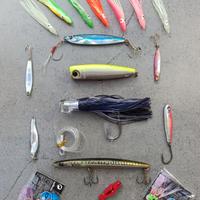 Esche da pesca - 18 pezzi (traina, spinning, ...)