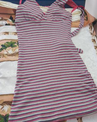 maglia silvian heach strisce rosa nero nuova l