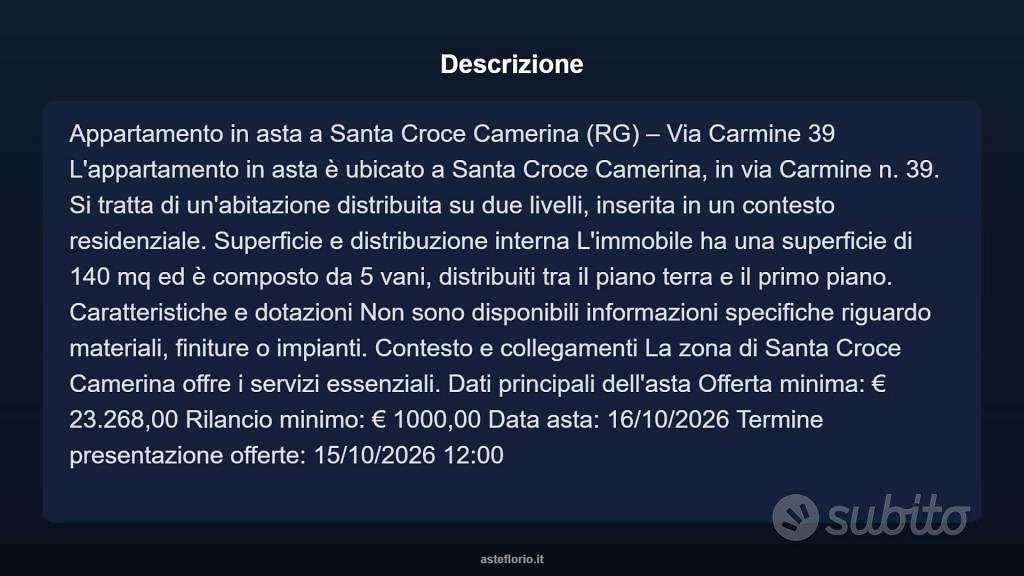 Appartamento – Santa Croce Camerina, Ragusa - Altro