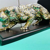 Giaguaro GRANDE d’arredo ‘argento’ Leggi.