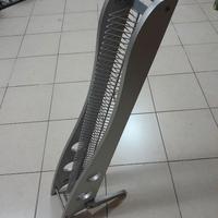 Torre porta CD di legno e metallo, colore grigio