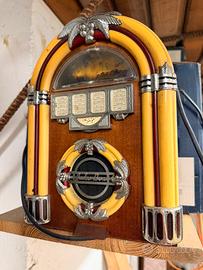 Radio Jukebox AM|FM in legno con luce - funzionan