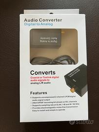 Audio converter digital to analog coaxial Toslink