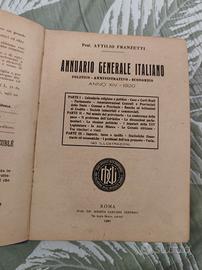 Annuario generale italiano 1920 - Prof.Franzetti