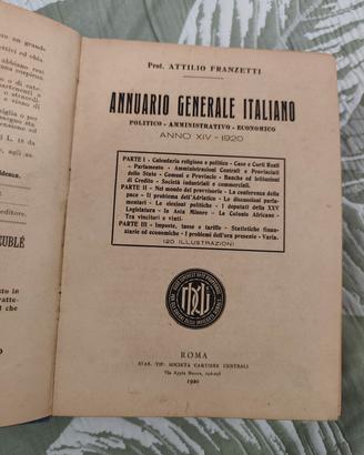 Annuario generale italiano 1920 - Prof.Franzetti