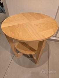 Tavolino rotondo legno betulla