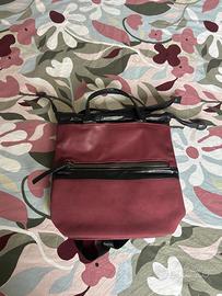 Borsa zaino prugna e nero