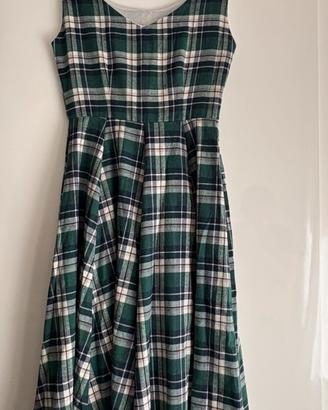 Vestito da donna stile vintage scozzese