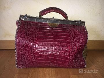 Borsa in vera pelle di coccodrillo
