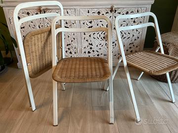 3x Sedie CIDUE - seduta in midollino