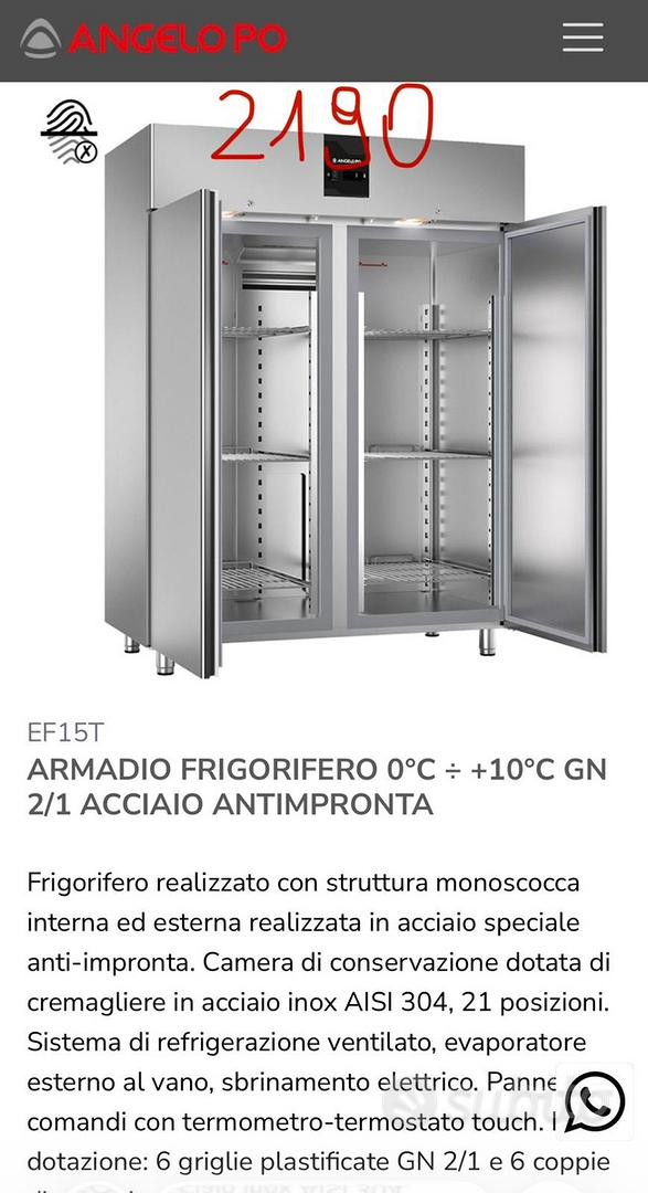 Frigorifero e congelatore angelo po - Elettrodomestici In vendita a Ancona
