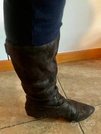 Stivali Marroni scamosciati