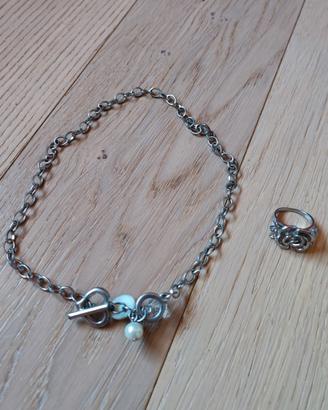 Coppia collana e anello