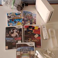 Wii bianca giochi  telecomando motion plus nunchuk