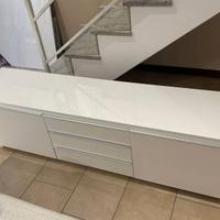 Mobile porta TV - IKEA BESTA BURS Bianco laccato