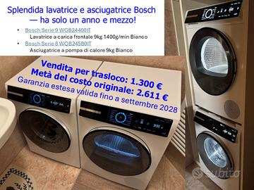 Lavatrice e asciugatrice Bosch con garanzia