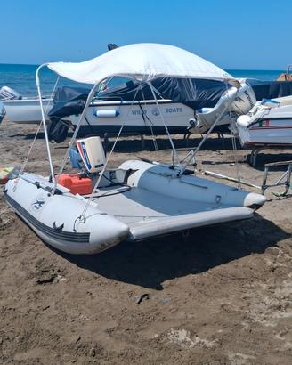 gommone catamarano 2.80 + motore  envirude 56 cv