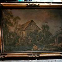 QUADRO - STAMPA SU TELA ANNI 50 - 60 - CON CORNICE