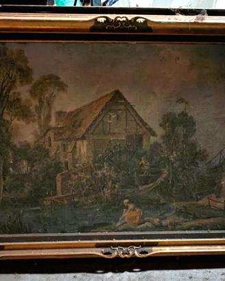 QUADRO - STAMPA SU TELA ANNI 50 - 60 - CON CORNICE
