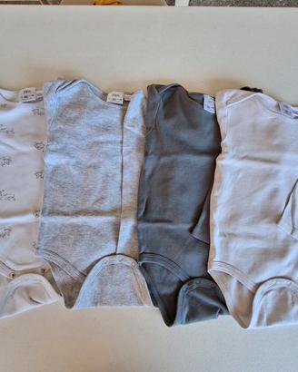 Set di quattro body a maniche lunghe per bambini 