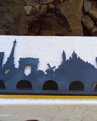 Paris Skyline appendiabiti da parete 