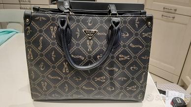 Borsa donna a spalla con manici nera 34X28X15